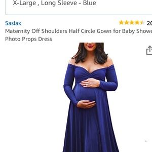 Royal blue maternity photo dress